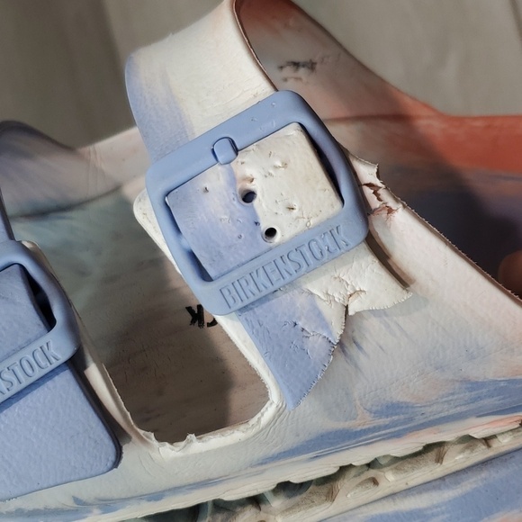 Birkenstock Women Arizona EVA Multicolor Sandals Flats shoes sz 38/7 - Picture 5 of 12